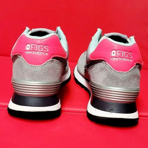 Figs New Balance 574 Women's Gray Medical Workwear Sneakers #WL574FGG size 8 - Picture 4 of 11